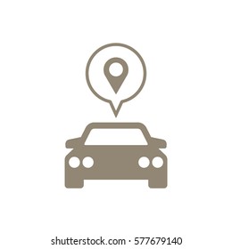 Car  icon,  isolated. Flat  design.