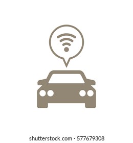Car  icon,  isolated. Flat  design.