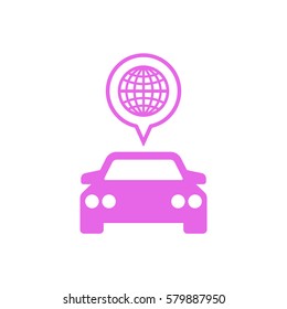 Car  icon,  isolated. Flat  design.