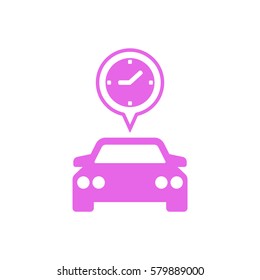Car  icon,  isolated. Flat  design.