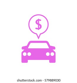 Car  icon,  isolated. Flat  design.