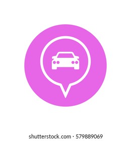 Car  icon,  isolated. Flat  design.