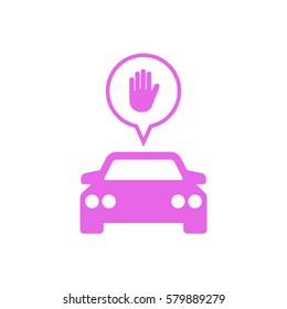 Car  icon,  isolated. Flat  design.