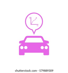 Car  icon,  isolated. Flat  design.