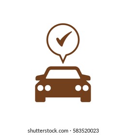 Car  icon,  isolated. Flat  design.
