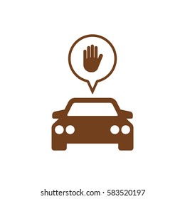 Car  icon,  isolated. Flat  design.
