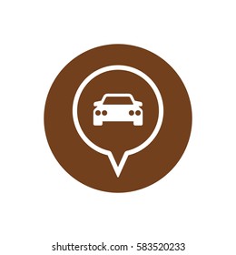 Car  icon,  isolated. Flat  design.