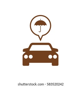 Car  icon,  isolated. Flat  design.