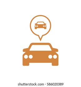 Car  icon,  isolated. Flat  design.