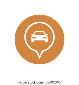 Car  icon,  isolated. Flat  design.