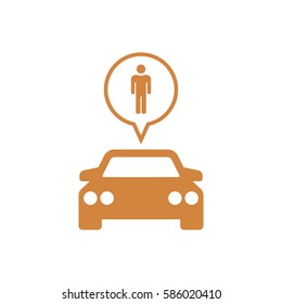 Car  icon,  isolated. Flat  design.