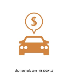 Car  icon,  isolated. Flat  design.