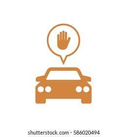 Car  icon,  isolated. Flat  design.