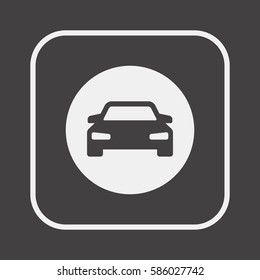 Car  icon,  isolated. Flat  design.
