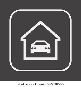 Car  icon,  isolated. Flat  design.