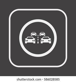Car  icon,  isolated. Flat  design.