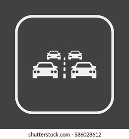 Car  icon,  isolated. Flat  design.