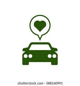 Car  icon,  isolated. Flat  design.