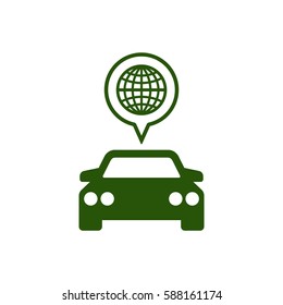 Car  icon,  isolated. Flat  design.