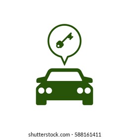 Car  icon,  isolated. Flat  design.