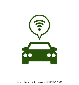 Car  icon,  isolated. Flat  design.