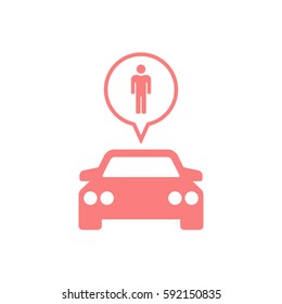 Car  icon,  isolated. Flat  design.