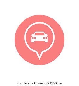 Car  icon,  isolated. Flat  design.