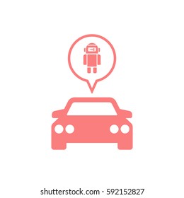 Car  icon,  isolated. Flat  design.