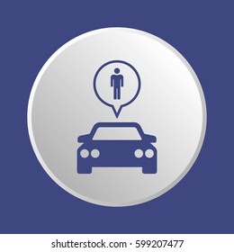 Car  icon,  isolated. Flat  design.