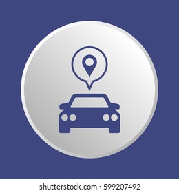 Car  icon,  isolated. Flat  design.