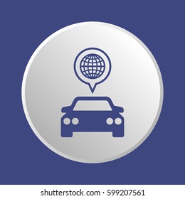 Car  icon,  isolated. Flat  design.