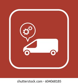 Car   icon, isolated. Flat  design. 