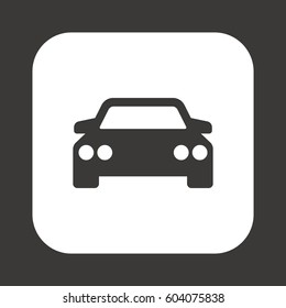 Car  icon,  isolated. Flat  design.