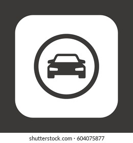 Car  icon,  isolated. Flat  design.