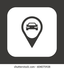 Car  icon,  isolated. Flat  design.