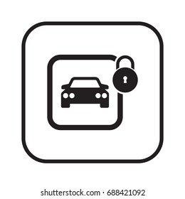 Car  icon,  isolated. Flat  design.