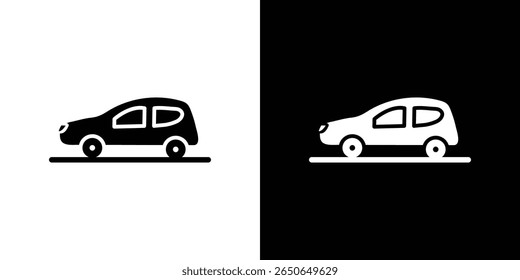Car icon Isolated flat vector in outline