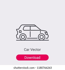 Car icon isolated on background. Vehicle symbol modern, simple, vector, icon for website design, mobile app, ui. Vector Illustration