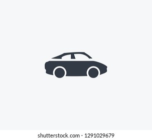 Car icon isolated on clean background. Car icon concept drawing icon in modern style. Vector illustration for your web mobile logo app UI design.