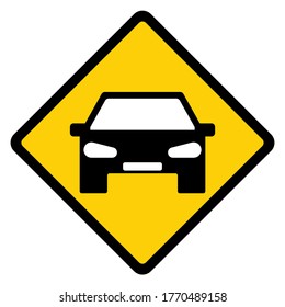 Car icon isolated on white background. Automobile symbol, vector concept. Automotive sign, web shape