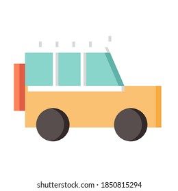 Car icon isolated on white background. Flat icon style