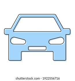 Car icon isolated on white background. Automobile symbol, vector concept. Automotive sign, web shape