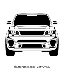 Car icon. Isolated on white background. Vector EPS10.