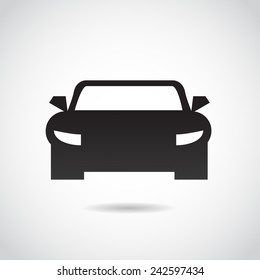Car icon isolated on white background. Vector illustration.