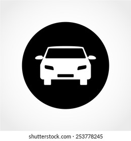 Car Icon Isolated on White Background