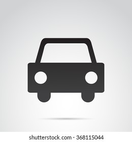 Car icon isolated on white background. Vector art.
