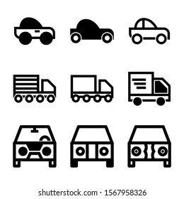 car icon isolated sign symbol vector illustration - Collection of high quality black style vector icons
