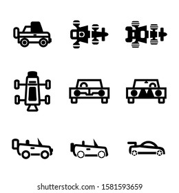 car icon isolated sign symbol vector illustration - Collection of high quality black style vector icons

