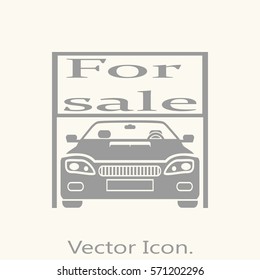 Car icon isolated sign symbol and flat style for app, web and digital design. Vector illustration.