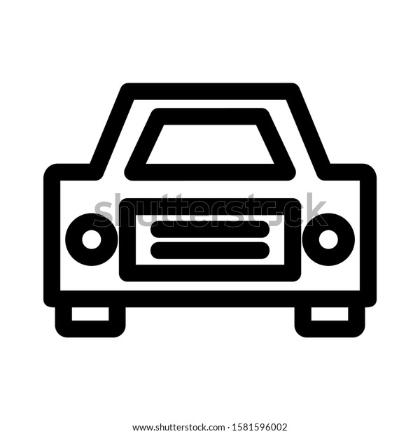 car icon isolated sign symbol vector\
illustration - high quality black style vector\
icons\
